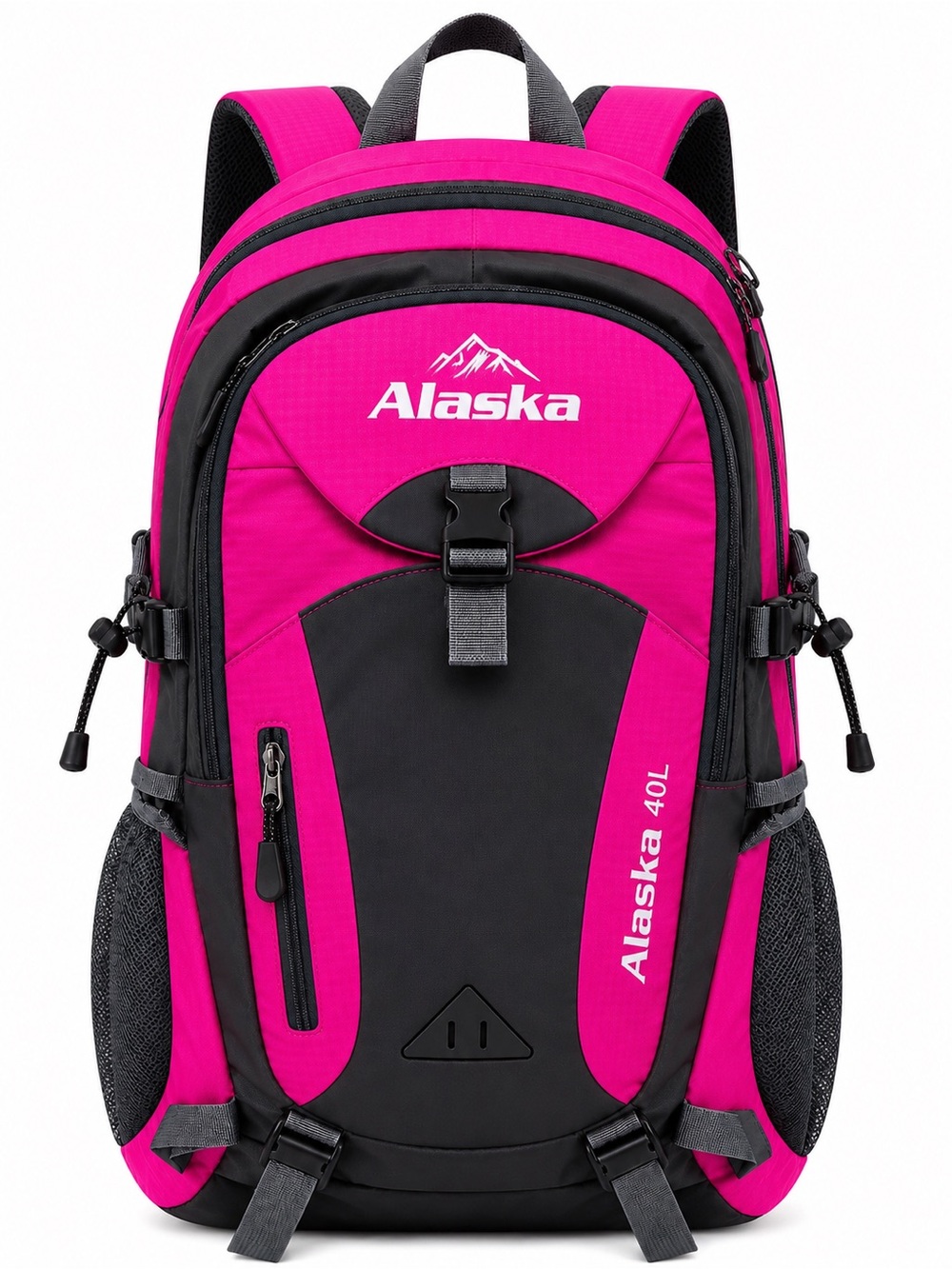 Women's 40L Pink and Black Daypack Backpack